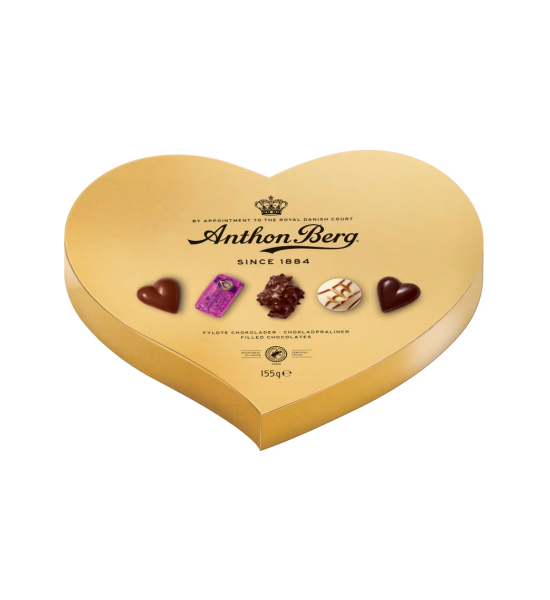 Heart Shaped Gold Box Anthon Berg 155g