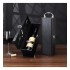 Cutie neagra din piele ecologica crocodil pentru 1 sticla de vin cu accesorii incluse