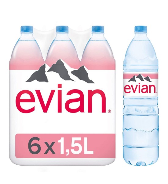 Evian apa minerala naturala plata BAX 6 fl. x 1.5L