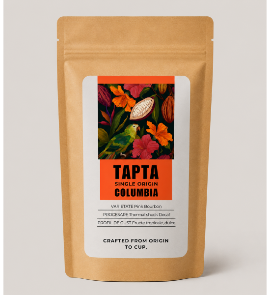 Tapta Columbia - Thermal Shock Decaf - Pink Bourbon - cafea boabe 250 g