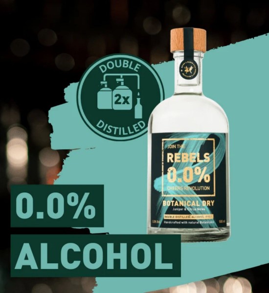 Rebels Botanical Dry Gin Alternative Non Alcoolic 0.5L