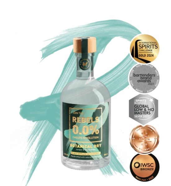 Rebels Botanical Dry Gin Alternative Non Alcoolic 0.5L