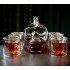 Set decantor 1000 ml in forma de craniu cu 6 pahare