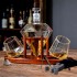 Set decantor 850 ml in forma de diamant cu 2 pahare si pietre pentru racire