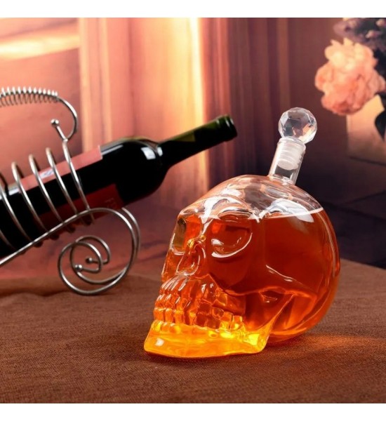 Decantor din sticla 1000 ml in forma de craniu - Wpg.ro Produs - Decantor din sticla 1000 ml in forma de craniu - Wpg.ro