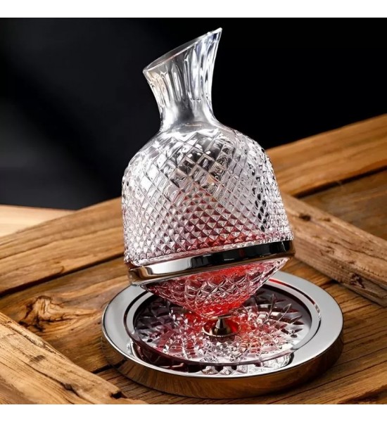 Decantor din sticla 1500 ml rotativ - Wpg.ro Produs - Decantor din sticla 1500 ml rotativ - Wpg.ro