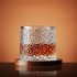 Pahar Whiskey 280 ml Ice Flower cu baza din lemn