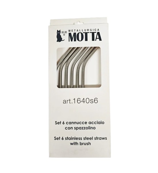Produs - Set 6 paie din otel cu perie - Metallurgica Motta - Wpg.ro