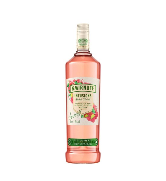 Vodka Smirnoff Infusions Raspberry Rhubarb Vanilla 1L