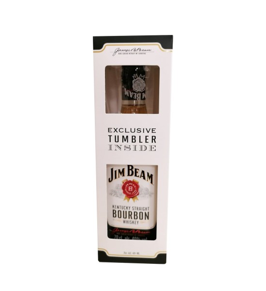 Whiskey Jim Beam White Gift Set 0.7L