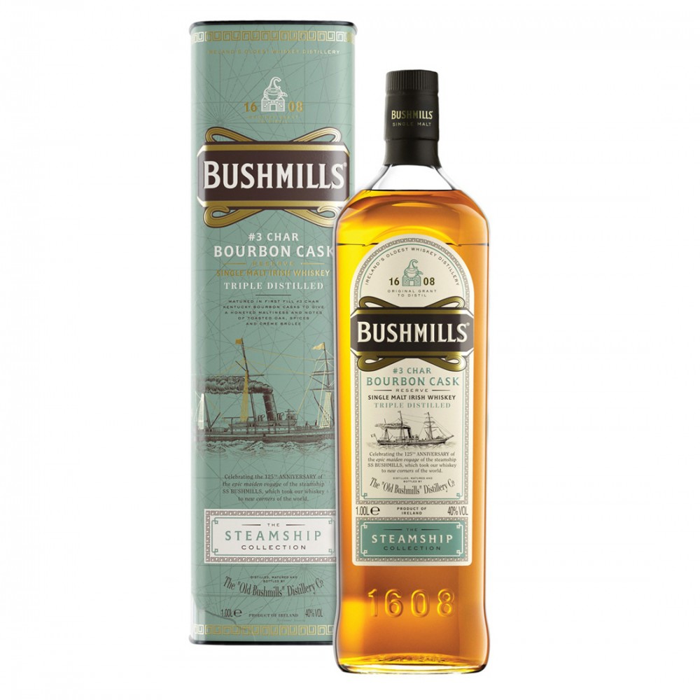 Whiskey Bushmills no 3 Char Bourbon Cask The Steamship Collection 1L
