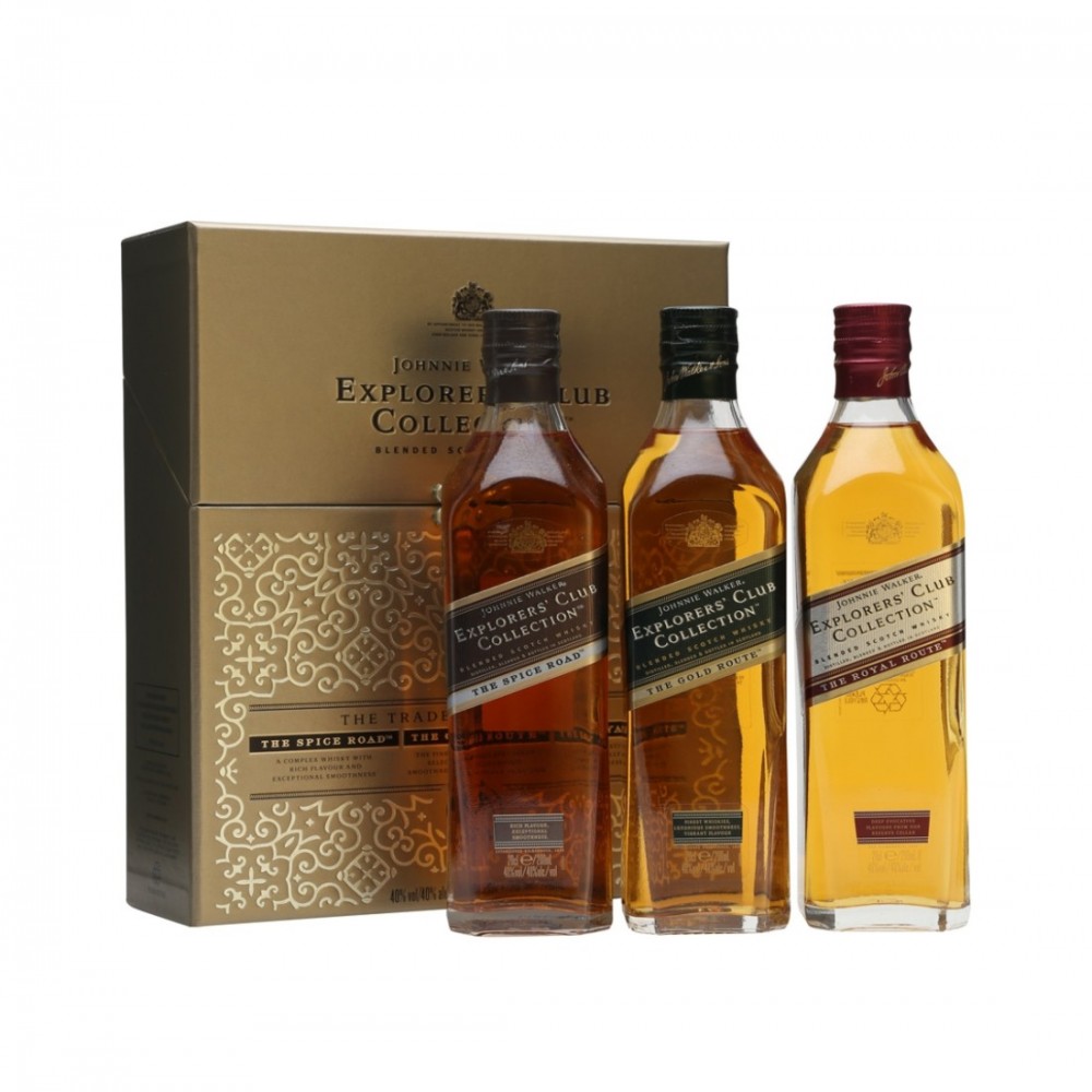 Whisky Johnnie Walker Explorer's Club Collection 3 sticle x 0.2L