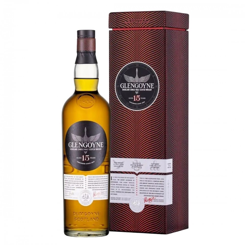 Whisky Glengoyne 15 ani Highland Single Malt Scotch 0.7L