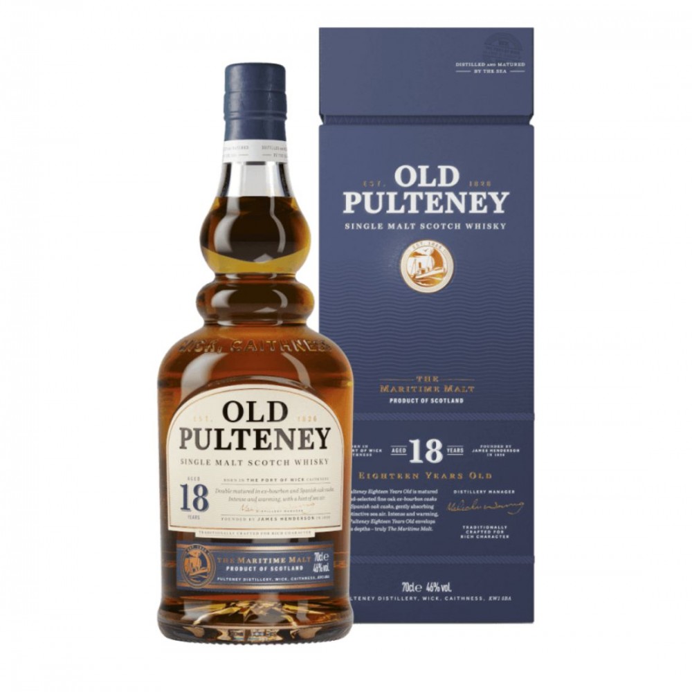 Whisky Old Pulteney 18 ani Highland Single Malt Scotch 0.7L