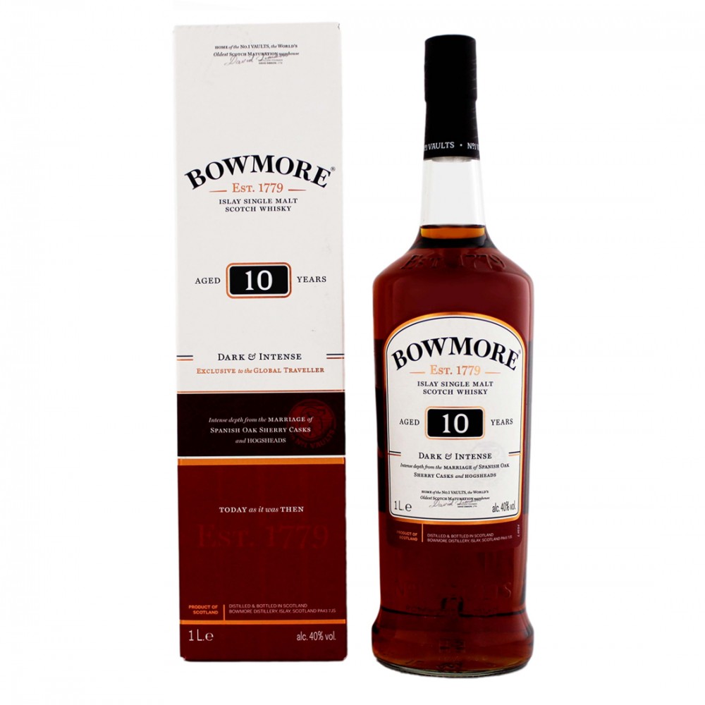 Whisky Bowmore 10 ani Islay Single Malt Scotch 1L