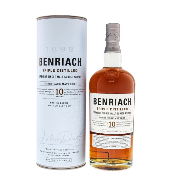Whisky Benriach 10 ani Triple Distilled Scotch 1L Whisky Benriach 10 ani Triple Distilled Scotch 1L